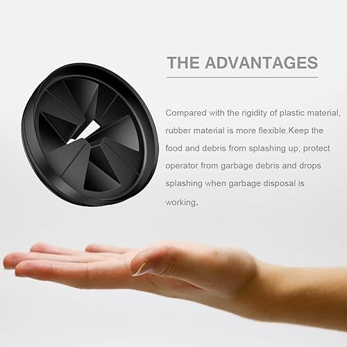 Miniatura 2 de Deflector de fregadero 3 3/8" QCB-AM Reemplazo para InSinkErator Serie Evolution, protectores contra salpicaduras de eliminación de basura, collar