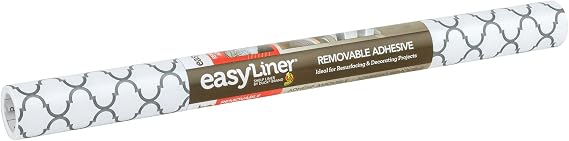 Duck Brand EasyLiner Removable Adhesive Shelf Liner: 20 in. x 15 ft. (Grey Marble)