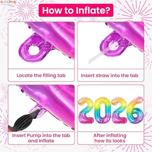 Image of Rainbow 2026 Balloons 42 Inch, Rainbow Graduation Decorations 2026, Foil Number 2026 Graduation Balloons Class of 2026 Decorations | Graduation Party Decorations | Prom Decorations 2026, Katchon