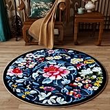 Dos antidérapant: le tapis rond résistant à l'usure a un dessous antidérapant et une résistance au glissement permettant ainsi à vos enfants et animaux de compagnie de jouer librement dessus.