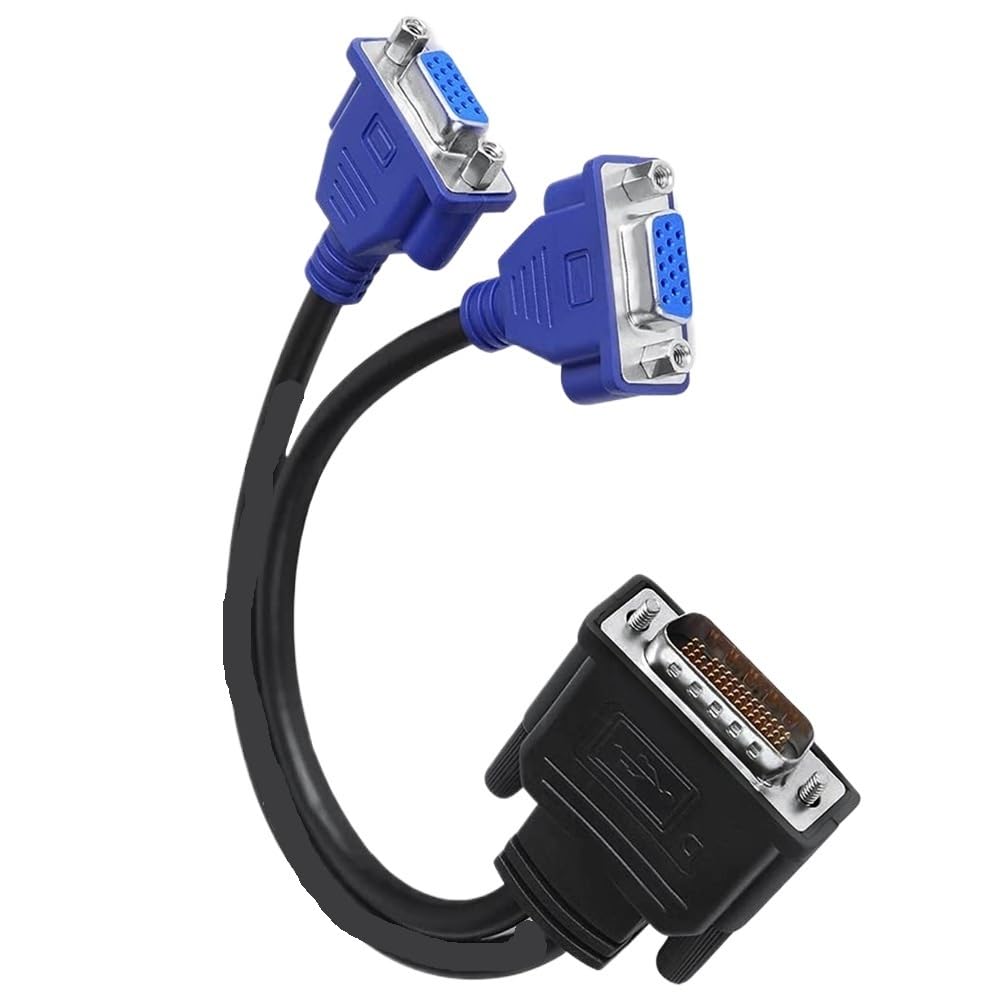 DMS 59-pinowy męski na 2 VGA DVI Displayport kompatybilny z HDMI żeński rozdzielacz przedłużacz adapter (1 szt.)
