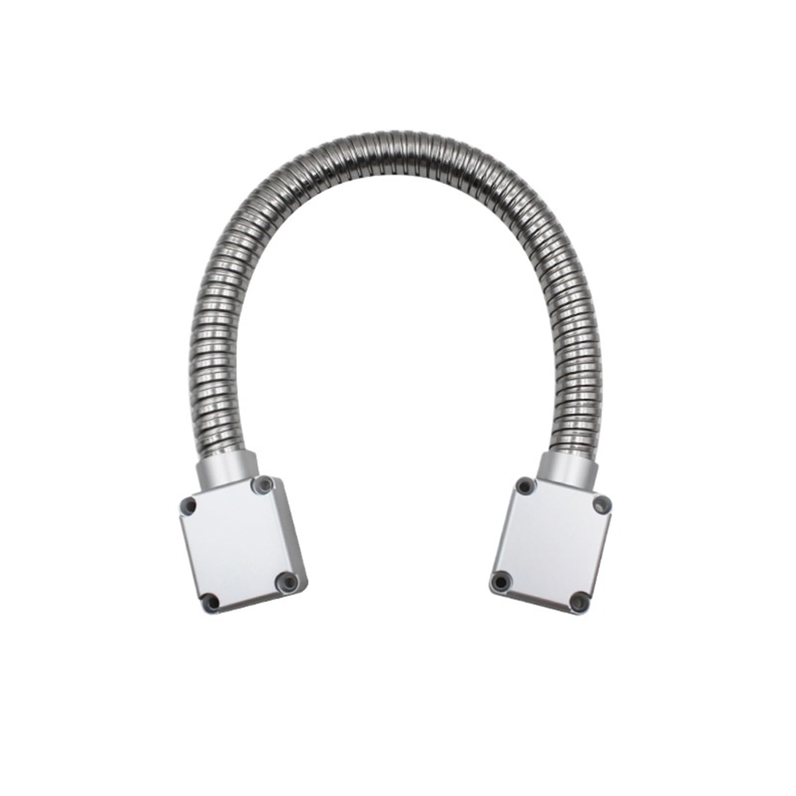 Padgcnor Silver Door Cable Protector 2Pcs Door Loop Electric Stainless Steel Exposed Mounting Protection Sleeve Tube Cord Cable Line For Control Lock(Silver)