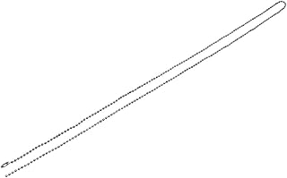 Aexit 2.4mm Diameter Lighting fixtures and controls Iron Plated Beaded Connector Ball Key Chain 80cm Length Black