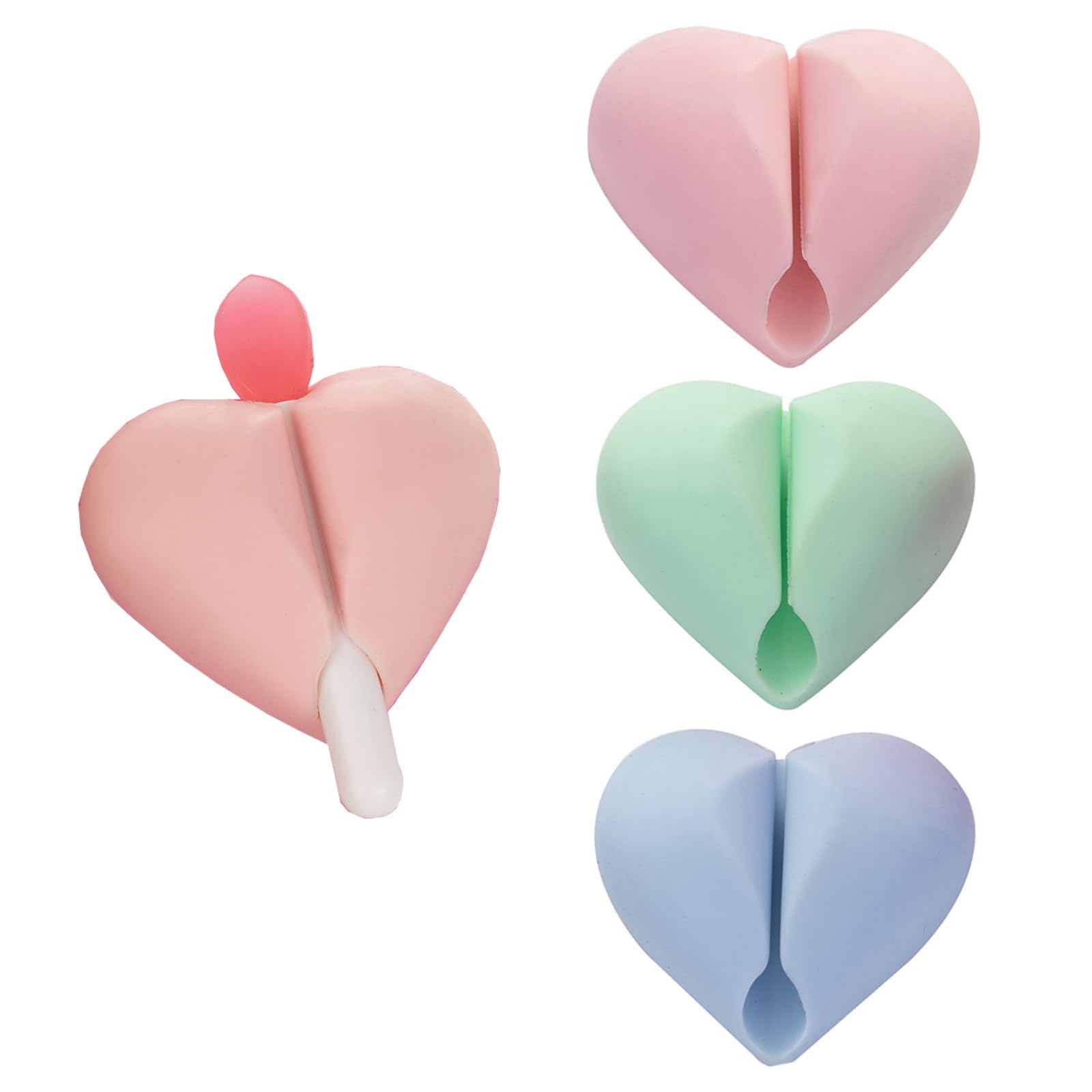 Support de pinceau à lèvres, baume à lèvres compatible avec masque de sommeil LANEIGE - Housse de protection en silicone pour pinceaux à lèvres (rose, bleu et vert)