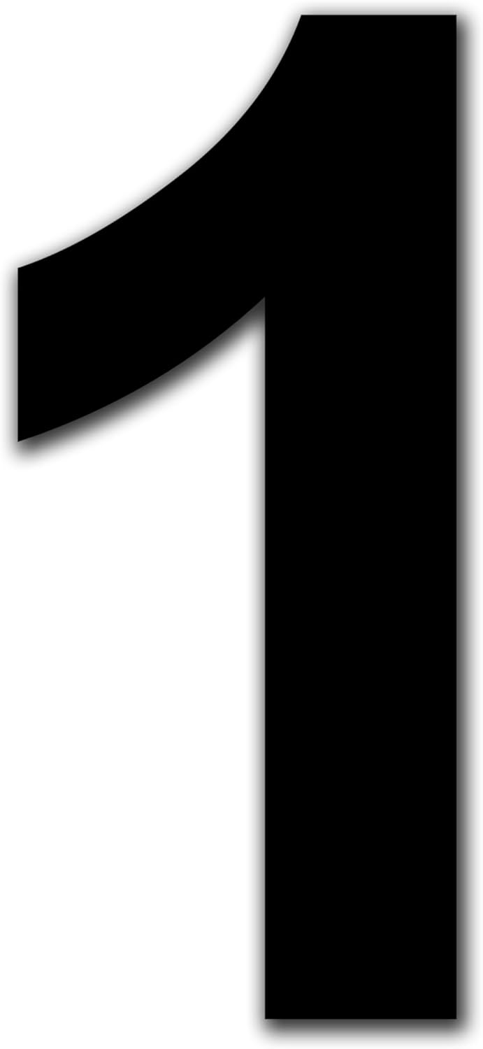 12in Floating Large Black House Numbers for Outside