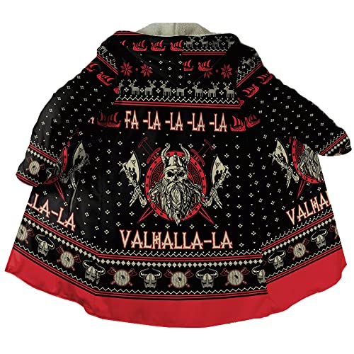 Manteau capuche fausse cachemire viking tattoo homme imprimé 3D