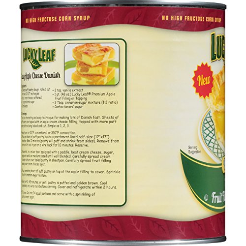 Lucky Leaf Premium Clean Label Apple Fruit Filling Or Topping Can, Apple, 112 Ounce #TOP6
