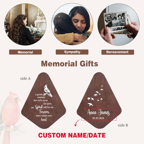 Image of ASTARIN Personalized Name Memorial Wind Chimes, Sympathy Gift for Loss of Lover Mom Dad, Bereavement Deep Tone Wind Chimes for Outside in Memory Gift, Decor Outdoor Garden Patio