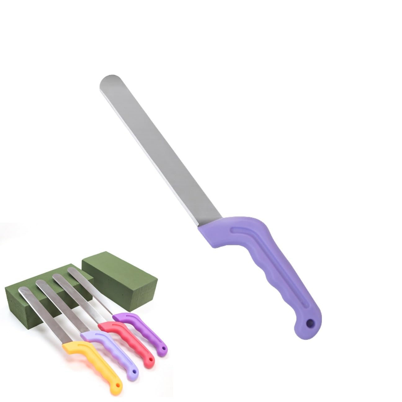 Floral Foam Knife, Florist Professional, Cutting Knife For Flower Foam Block With Wooden Handle Florist Accessory Cutter, For Flower Foam Block Knives And Floral Foam Block Bricks ( Color : Blue )