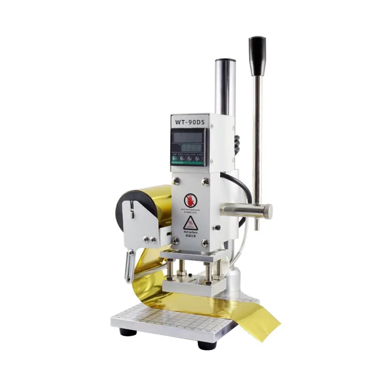 Hot Foil Stamping Machine Leather Stamp Emboss Press Tool Logo Custom Manual Digital PVC Card Book Paper Heat Press Machine(10x13)