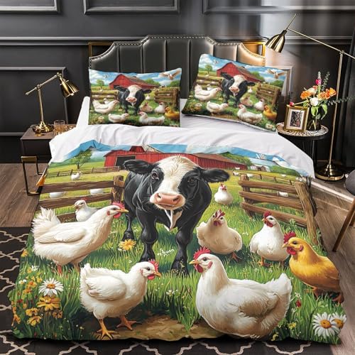 Housse de couette microfibre 3D hypoallergique et douce 140x200cm - 2