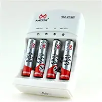Carregador Pilhas Mox Aa Aaa 9v Com 4 Pilhas Aaa MO-CP52
