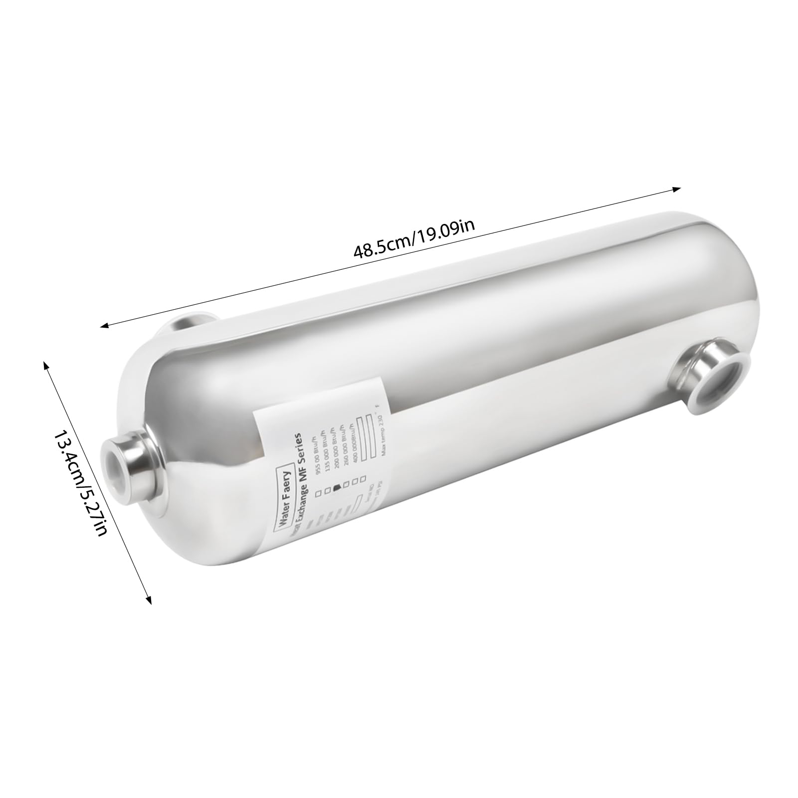 Scambiatore di calore per piscina, in acciaio inox, 60 KW, per piscina, sistema di spa, flusso di acqua calda 30 l/min