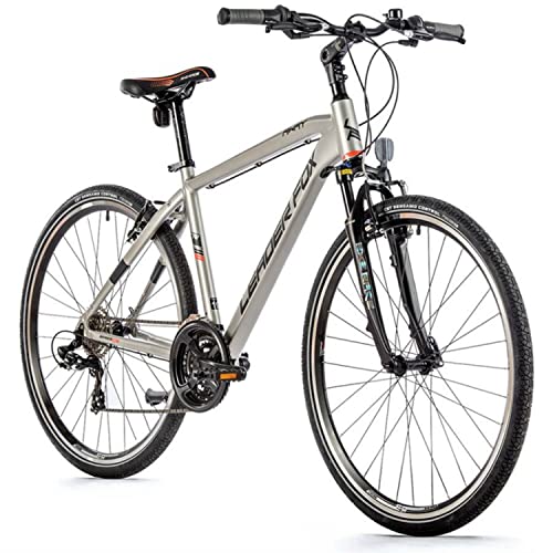 Vélo de cross 21 vitesses Leader Fox K23 argenté cadre 57 cm 28"