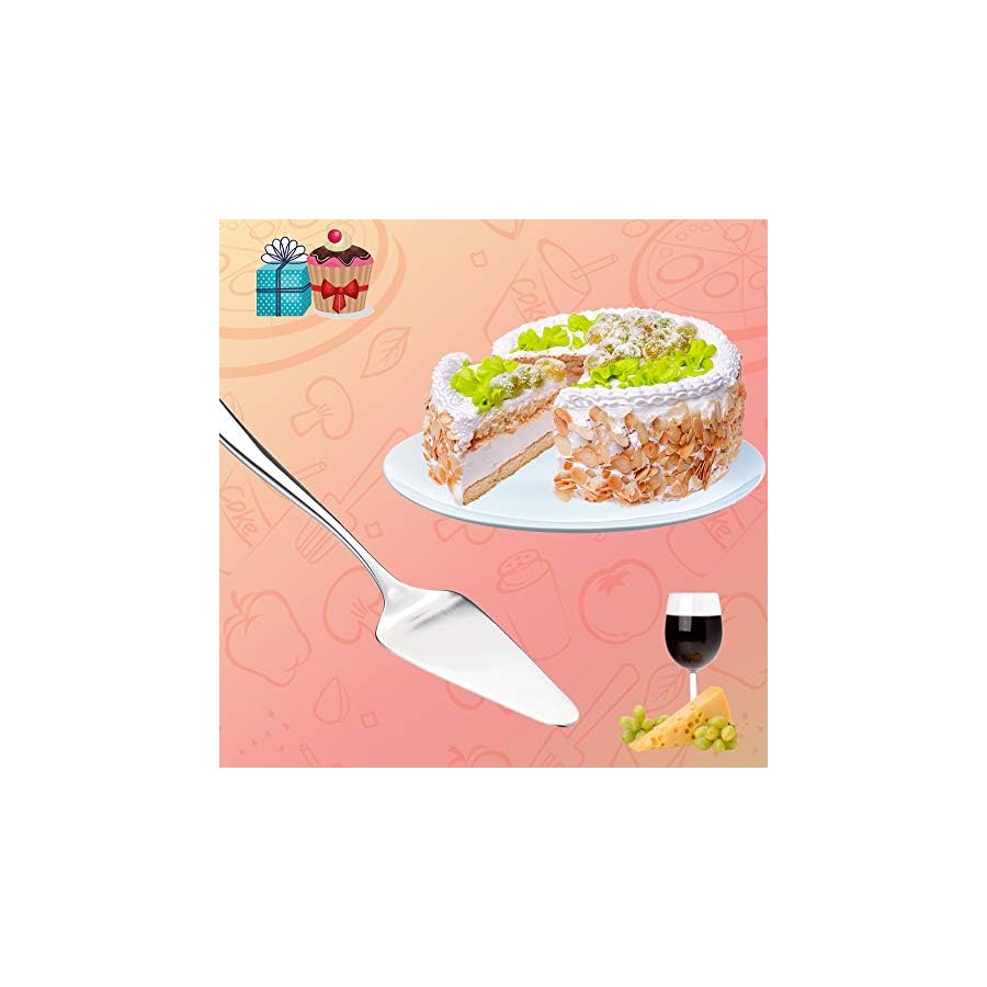 KSENDALO-Luxurious-SUS304-Stainless-Steel-Pie-Server-Mirror-Finish-Silver-Spatula-for-Serving-Cutting-Serving-Cakes-Pies-Pizzas-Desserts-Perfect-for-Weddings-Birthdays-Parties KSENDALO Luxurious SUS304 Stainless Steel Pie Server, Mirror Finish Silver Spatula for Serving, Cutting & Serving Cakes, Pies, Pizzas & Desserts - Perfect for Weddings, Birthdays &Parties