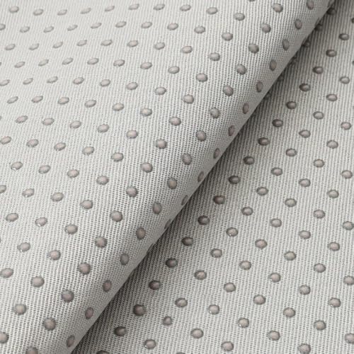 Tela antideslizante tratada de goma con revestimiento de puntos de agarre por metro, cojín de sofá de costura antideslizante, tela de respaldo final antideslizante, 150 cm de ancho (gris)