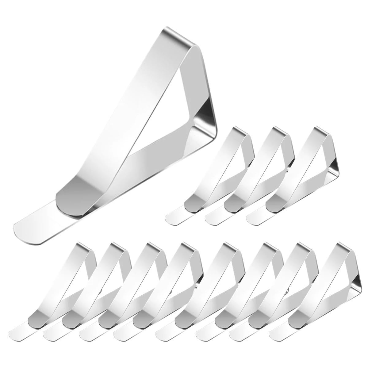 Tischtuch-Clips, 4/6/8/12 Stück Tischdeckenklammern aus Edelstahl, passend for Tische bis zu 1,7 Zoll
