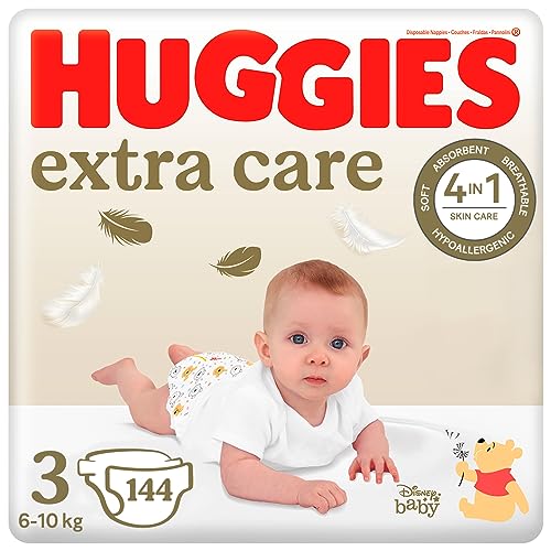 Huggies Extra Care Pañales Talla 4, (8 16 kg) 120 unidades
