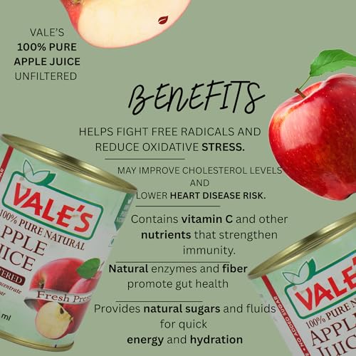 Image of Apple Juice Pure Unfiltered 100% Natural-No Added Sugar-Not From Concentrate-Prepared From Fresh Pressed Apples 850 Ml