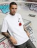 Bealin Mens Graphic Tees Oversized Creative Graffiti Short Sleeve Shirts Summer Casual Rapper Streetwear Y2k Tops Tshirt, 1# White, XXL #2