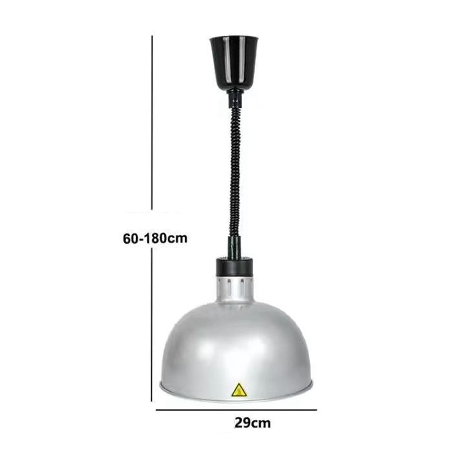predolo Lámpara de Calor para Calentador de Alimentos, lámpara de Calor para Comida Caliente, Cocina, Acero Inoxidable, Buffet, Pollo Frito, lámpara de Calor, argén