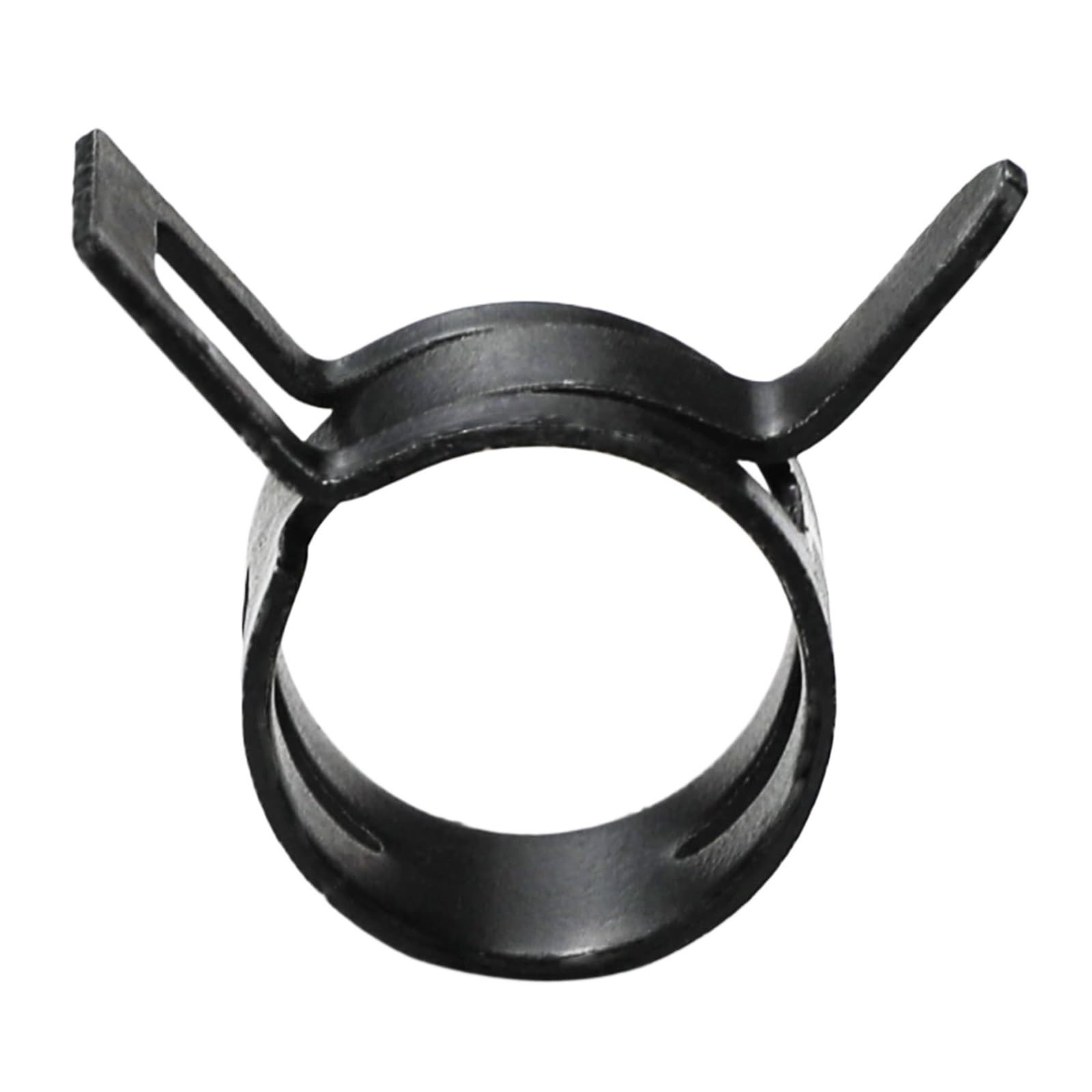50 Uds abrazadera de manguera combustible abrazaderas resorte negro línea vacío tubo agua aro sujetador aire pellizco acero Clip 6-30mm(50pcs 27mm)