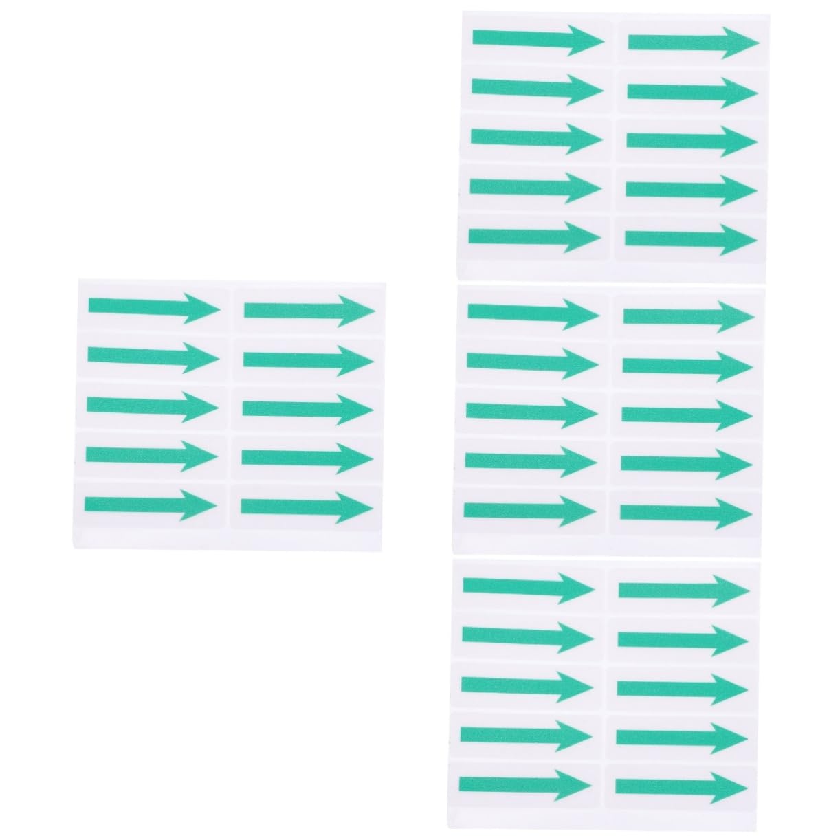 MUCKLILY 4sets Floor Arrow Sticker Removable Adhesive Sticker Arrow Sign Instructions and Easy to Apply 10pcs*4