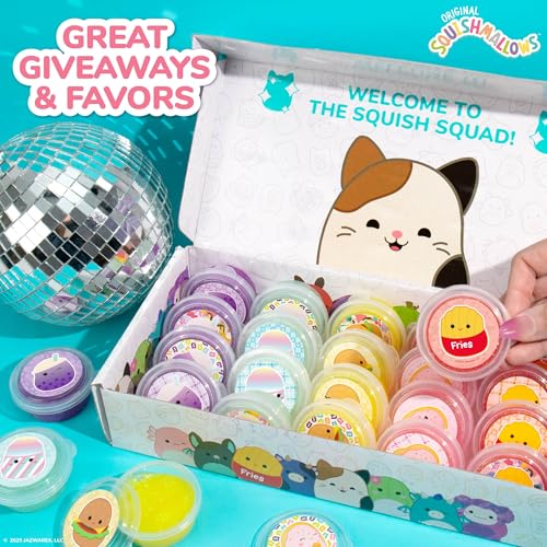 Image of Original Squishmallows Ultimate Compounds Set, 25-Pack, Scented Glitter Slimes, Slime Party Favors for Kids, Slime Bulk, Kids Party Favors Goodie Bags, Mini Slime, Sludge Toys