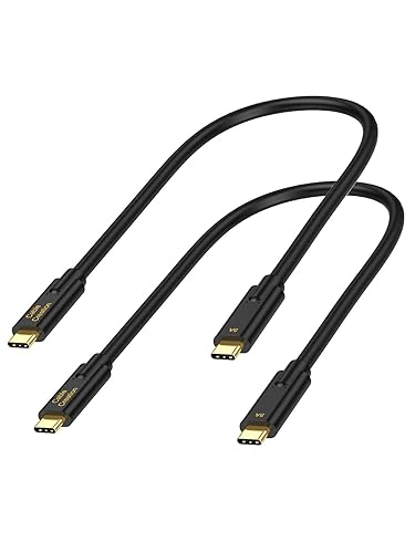 Paquete de 2 Cable USB C a USB C de 1 pie, 5A100 W, cable de carga rápida de 10 Gbps USB3.1 C a C para iPhone 1515 Plus15 Pro Max, USB C SSD externo
