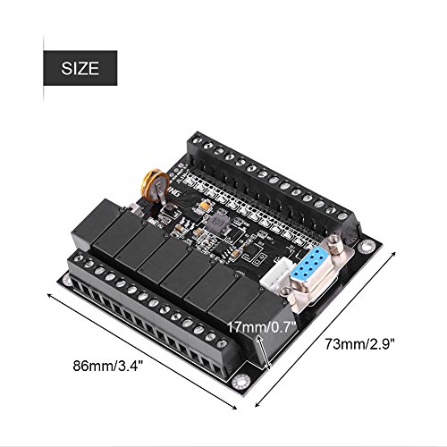 Controlador lógico programável PLC Regulador DC 24V FX1N-20MR Placa de controle industrial
