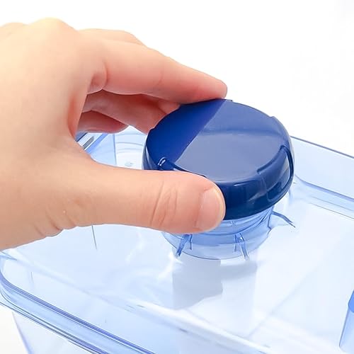 Miniatura 7 de Tsukemono - Contenedor rectangular para hacer pepinillos instantáneos, fabricado en Japón, sin BPA (azul, 0.8 litros)