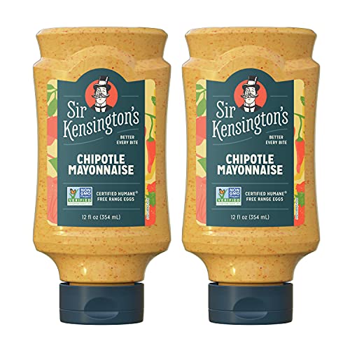 Sir Kensington's Chipotle Mayonnaise, Gluten Free, Non-GMO Project Verified, Certified Humane Free Range Eggs, Shelf-Stable, 12 oz (Pack of 2)