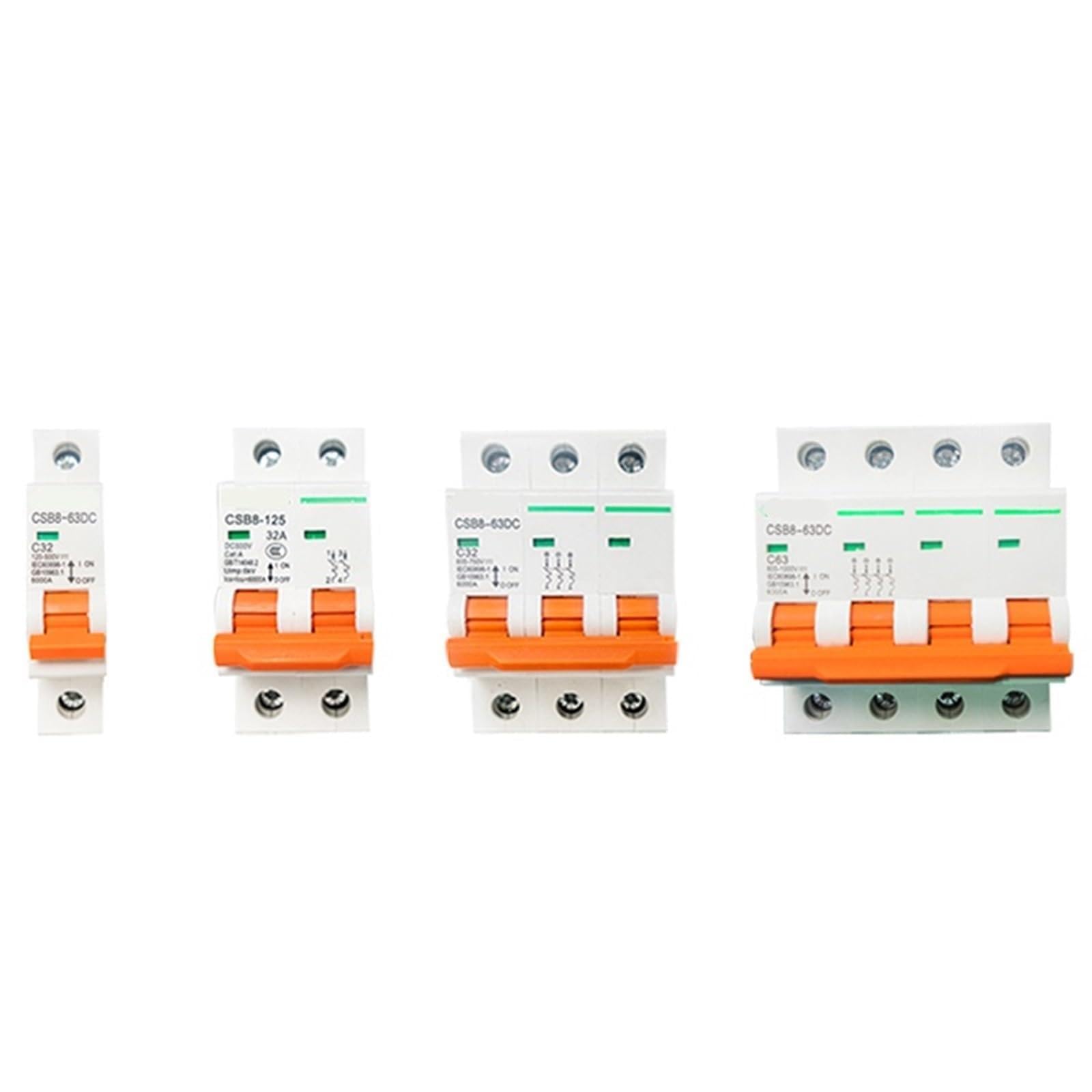 Magnetotérmico miniprotector MCB de 4P y 16A para instalación solar fotovoltaica en CC