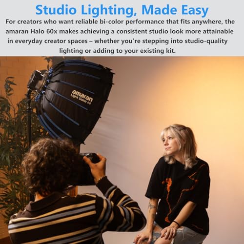 Image of amaran Halo 60x COB Video Light Bi-Color USB-C PD Bowens 63W