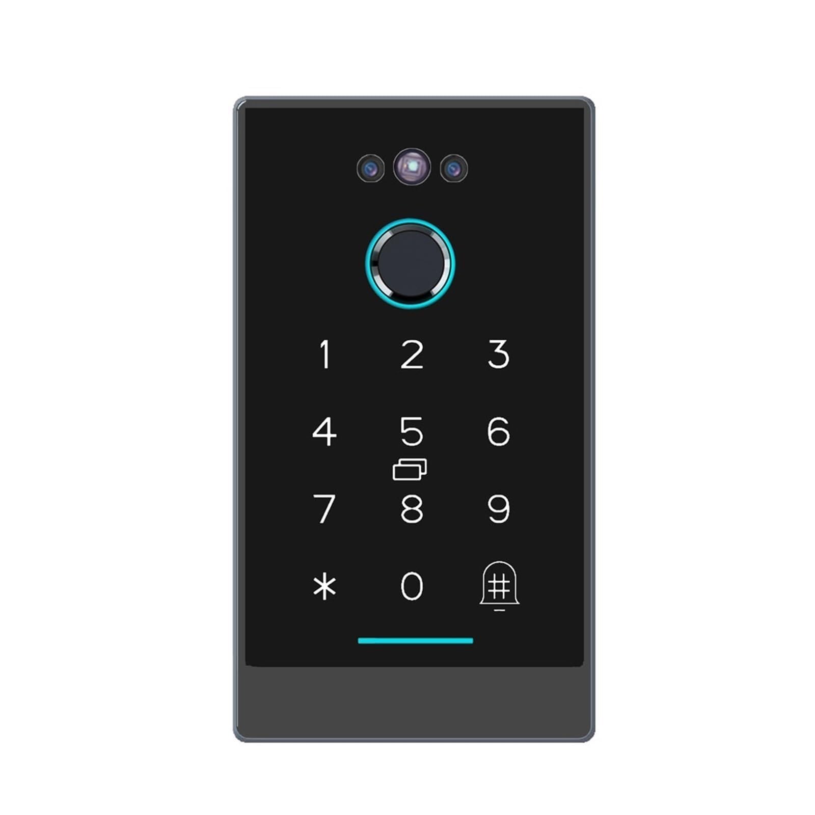 Fingerabdruck-Zeiterfassungsgerät, Passwort, RFID-Karte, mehrere Mobiltelefon-Apps, biometrische Daten,Passform nach europäischem Standard(H3D-TTLOCK)