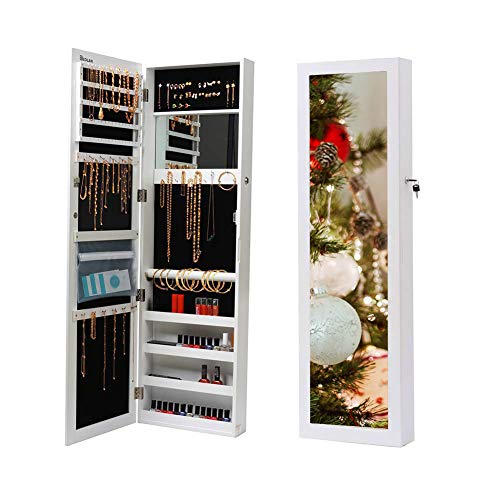 KEDLAN Wall Jewelry Cabinet 47 x 14 Inch with Full Length Mirror Hanging