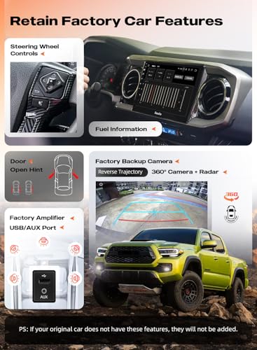 Image of Dasaita 10.2 inch Car Stereo for Toyota Tacoma 2016-2022, Wireless CarPlay & Android Auto, QLED Touchscreen, Android 13, 6GB RAM 64GB ROM, 4G LTE /5G WiFi, GPS Navigation | Wireless CarPlay, Android Auto, 10.2 inch QLED, Android 13, 4G LTE, 5G WiFi, GPS Navigation, FM /AM Radio, Plug & Play Upgrade