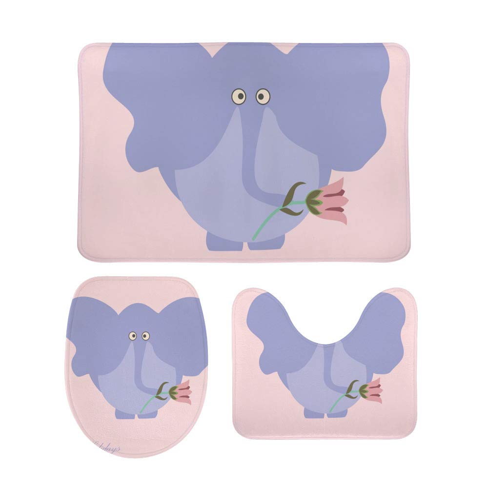 Tapis de salle de bain absorbant pour WC couleur 2 antidérapant