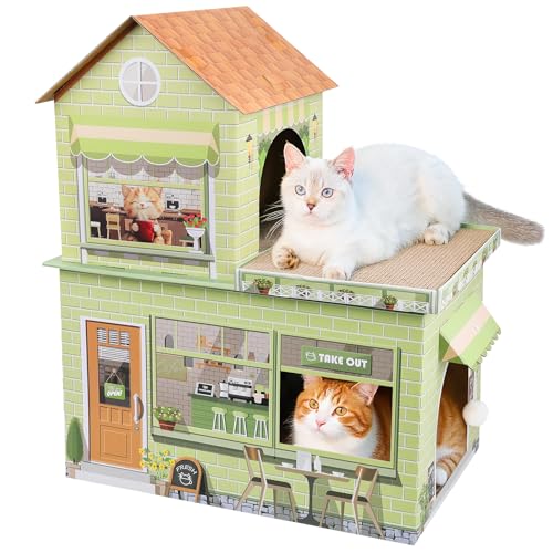 Cafe-Themed Two-Story Cat House