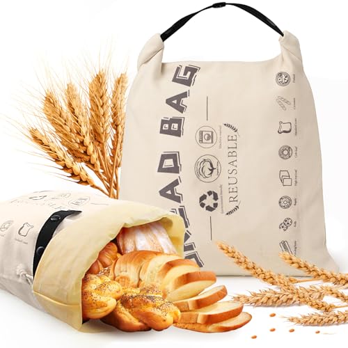 2 Packs Reusable Beeswax Bread Bags for Sourdough