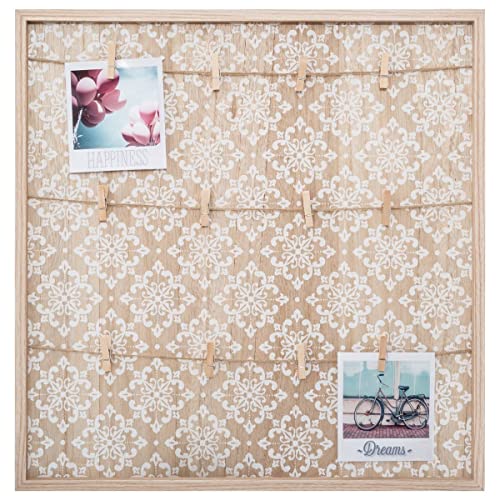 Atmosphera - Porte - photos - bois et corde - 48x48 cm - Modèle 2