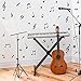 KAIRNE 55 Pièces Autocollant Mural Notes de Musique,Sticker Muraux Noir Musique,Amovibles Stickers Mural Musique pour Chambre D'enfant/Bébé,DIY Stickers Musique Studio de Musique Salle de Classe Décor