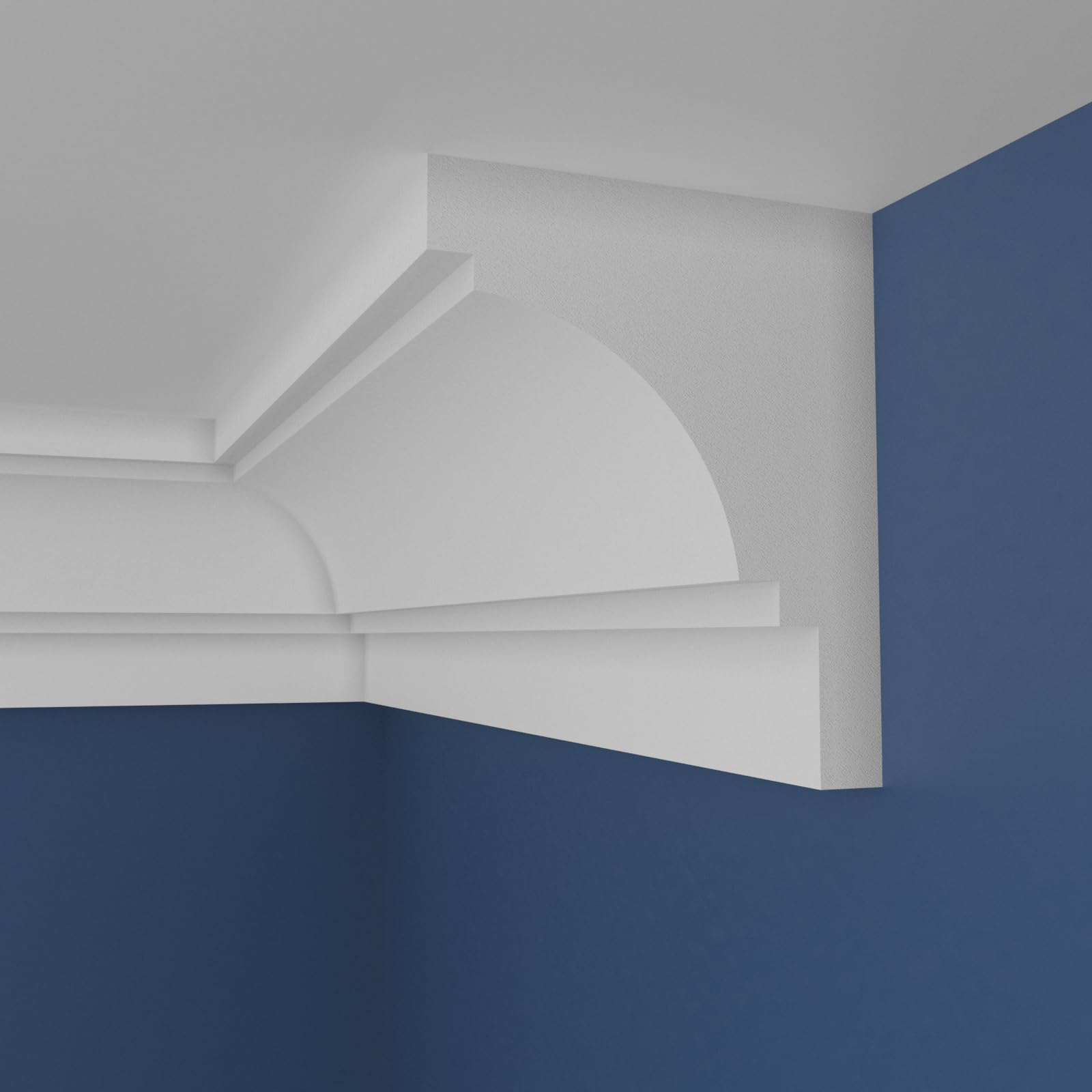 WOLDECOR XPS Cornice Coving – Decorative Coving Moulding for Ceilings, Lightweight Paintable Ceiling Coving Trim, Easy DIY Installation, Durable and Moisture Resistant (WS03, 2 Meters)