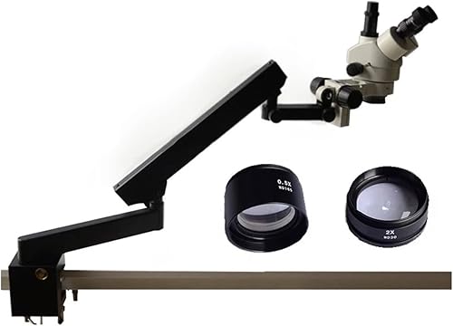 Accesorios de smicroscopio para adultos 3.5X-90X Trinocular Estéreo Microscopio Abrazadera de soporte Zoom Microscopio Microscopio (Color 3.5X-90X