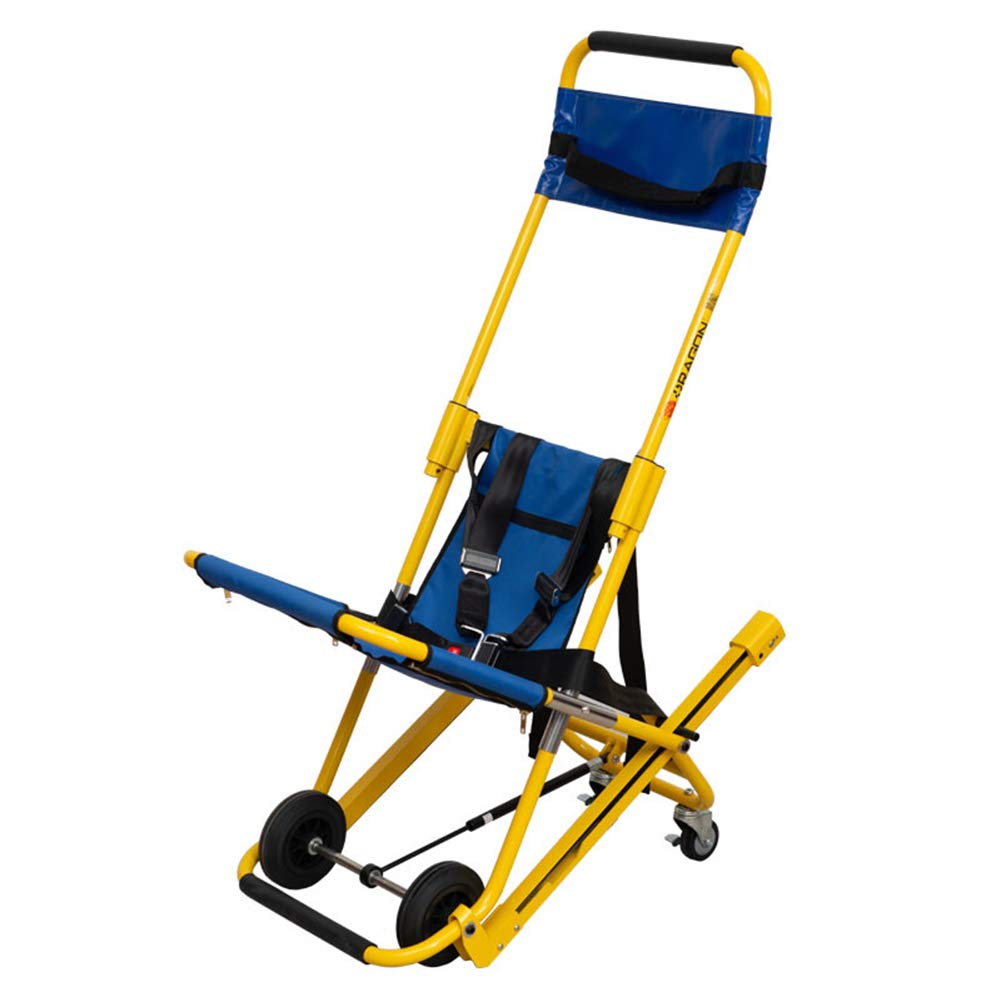 Emergencia - Ambulancia Bombero Silla de evacuación Camilla de Escalera portátil Elevador de Escalera de aleación de Aluminio Ligero Escalada Plegable (Azul)