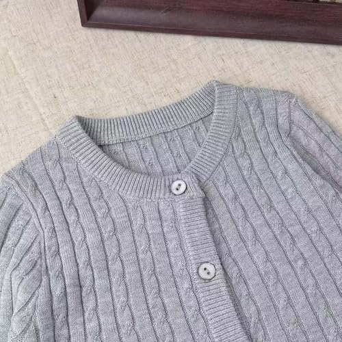 Girls Cardigan Sweater Kids School Uniforms Toddler Classic Long Sleeve Button Knit Solid Sweaters Tops Fall Winter3