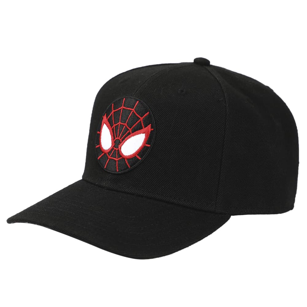 BioworldMarvel Comic Book Spiderman Miles Morales Mask Black Snapback Hat