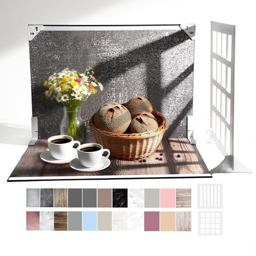 Photo Backdrop for Product Photography: Double-Sided Matte Paper Background Kit 16.5x11.7in 11-Pack 22 Patterns for Food Photography Tabletop Flat Lay Jewelry & Small Products - Content Creators