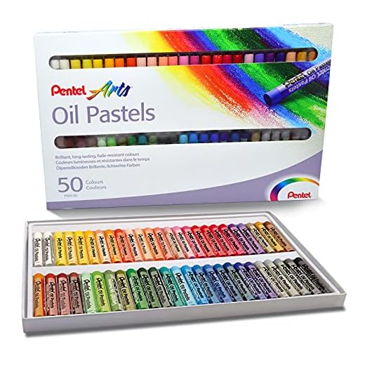 Lapices pentel oil pastel caja de 50 colores surtidos