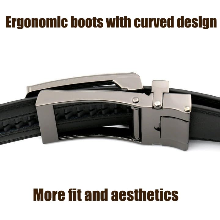 Vitello Belt, Vitello Ratchet Belt for Men, Faux Leather Adjustable Men Belts for Casual Business Dress Jeans3